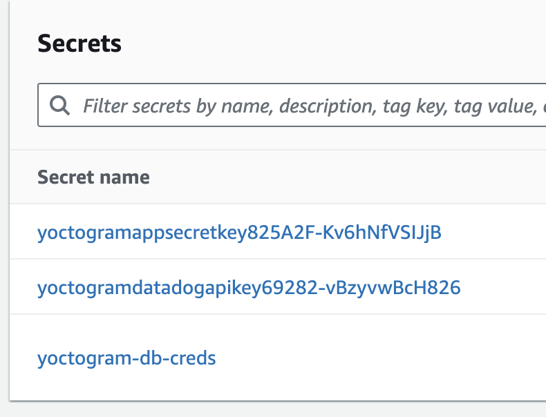 New secret created